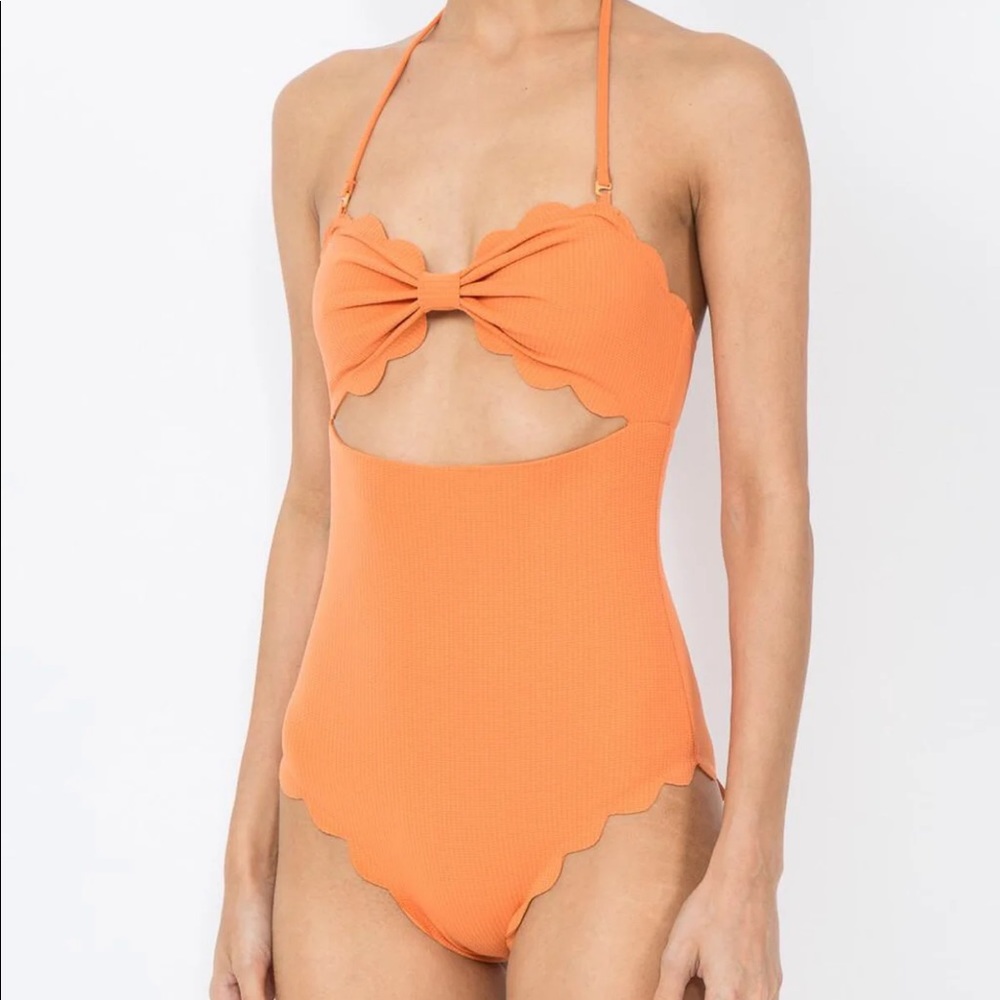 Women's Orange Antibes Maillot In Terracotta Small